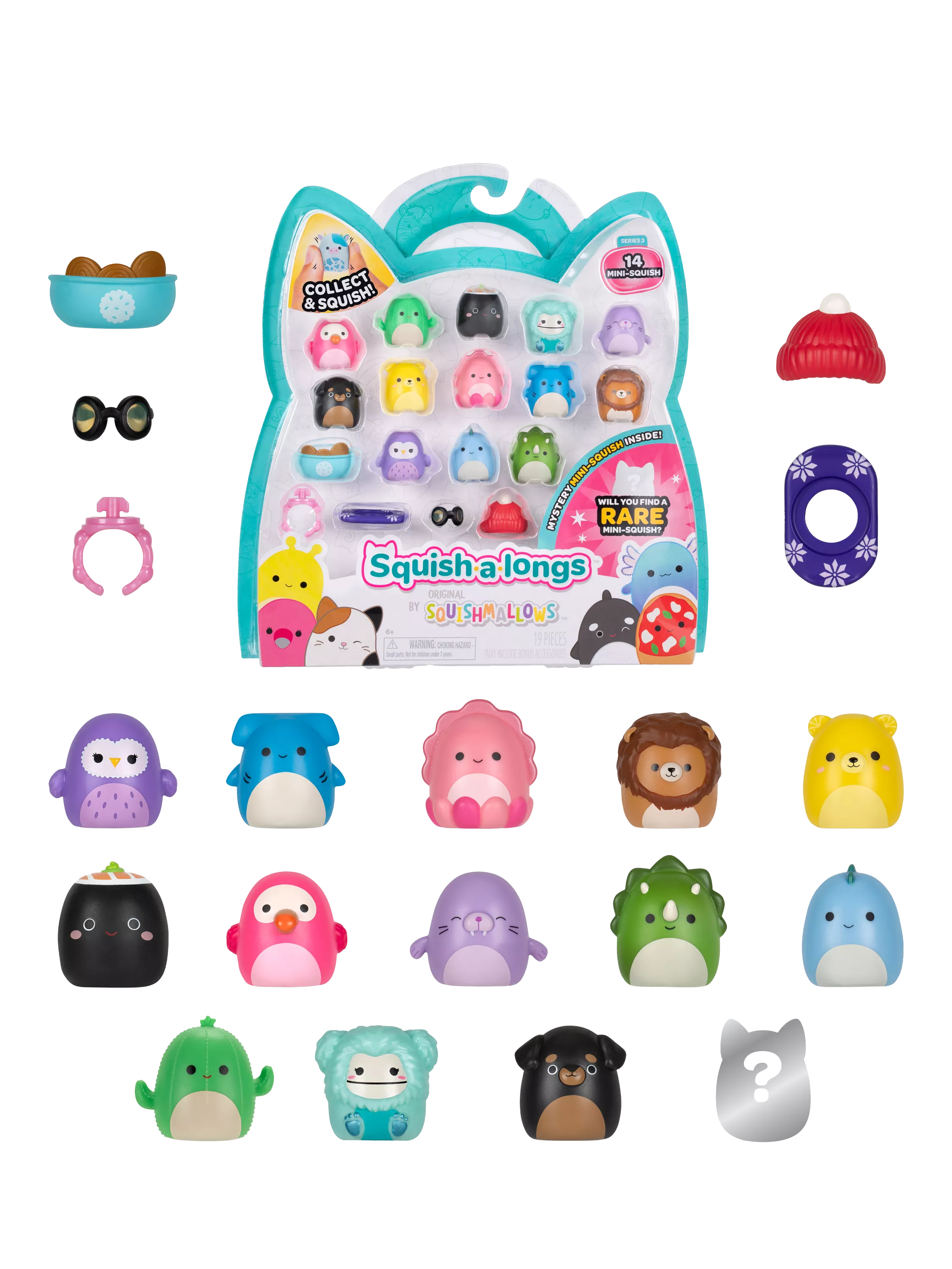 Squishmallows Squish-A-Longs mini squish pack of 14 one-inch - British product