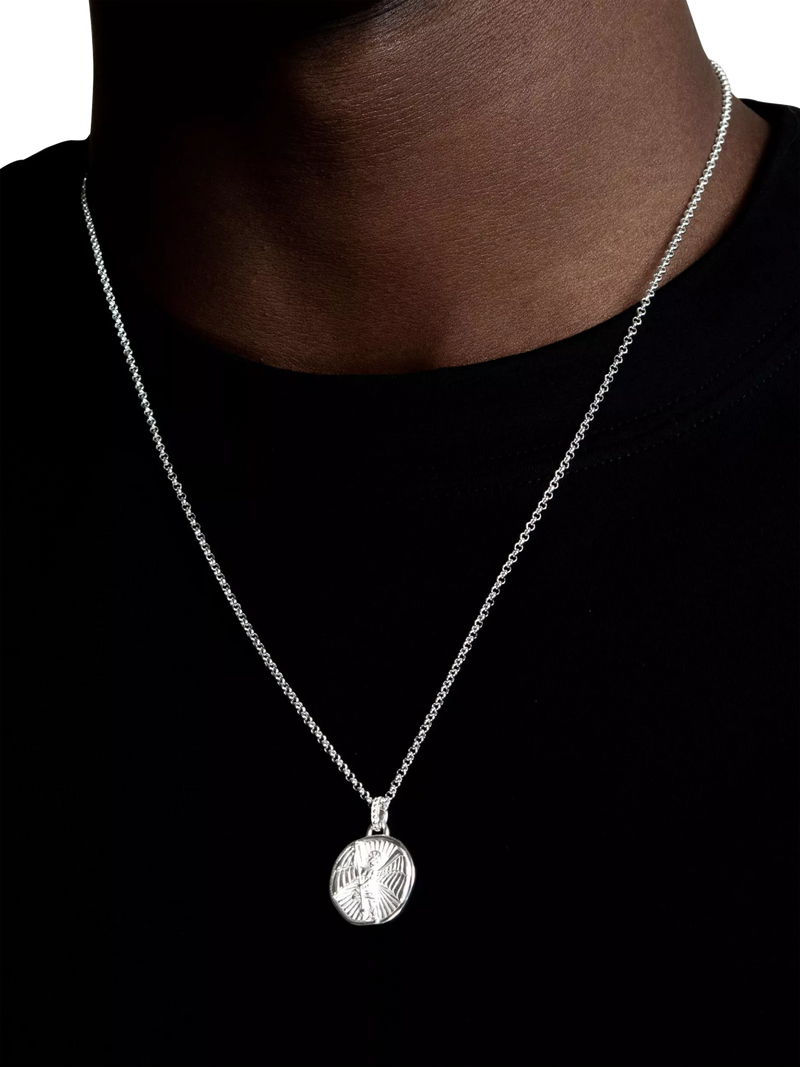 Dower & Hall St. Michael talisman necklace 55cm, imported from the UK