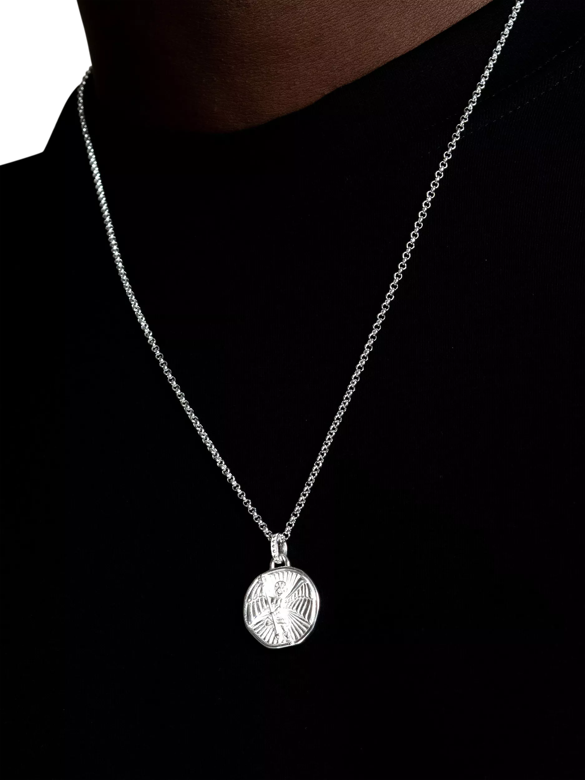 Dower & Hall St. Michael talisman necklace 55cm, imported from the UK