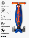 Micro Scooters Maxi Deluxe Neon foldable LED scooter - British product