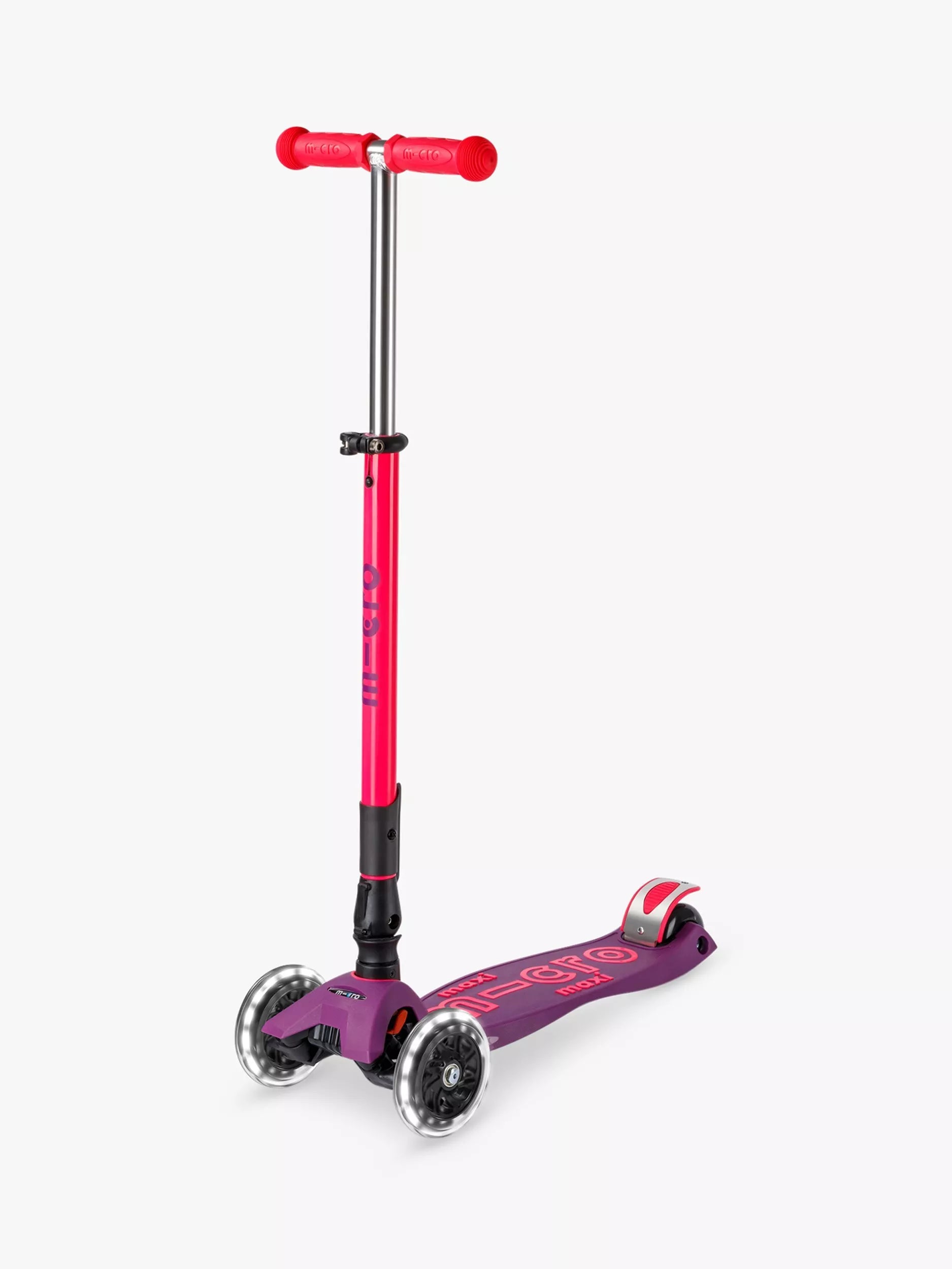 Micro Scooters Maxi Deluxe Neon Foldable LED Kids Scooter