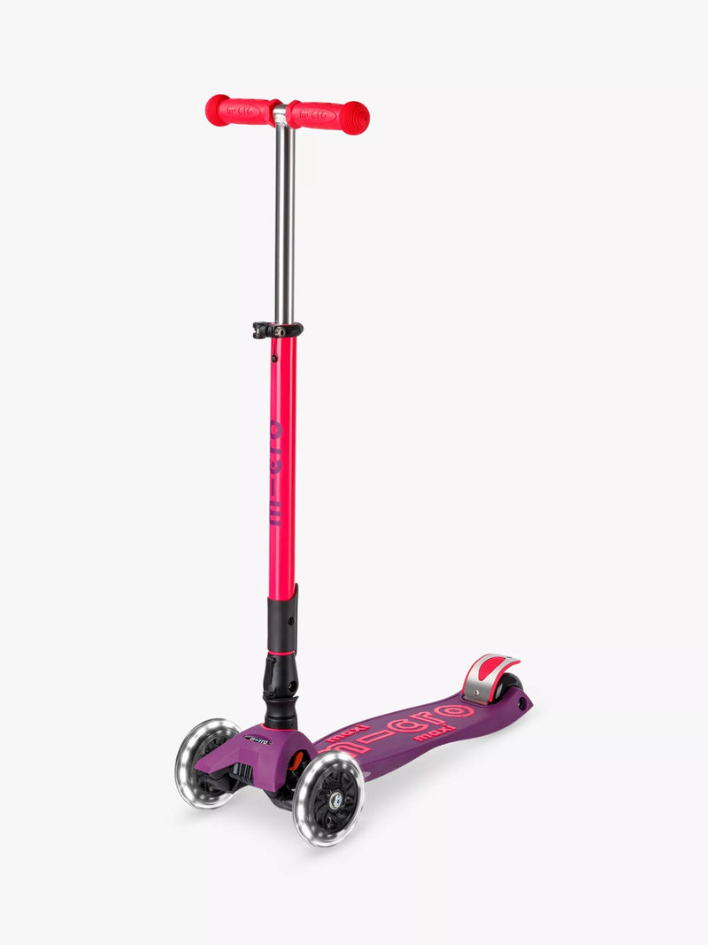 Micro Scooters Maxi Deluxe Neon Foldable LED Kids Scooter