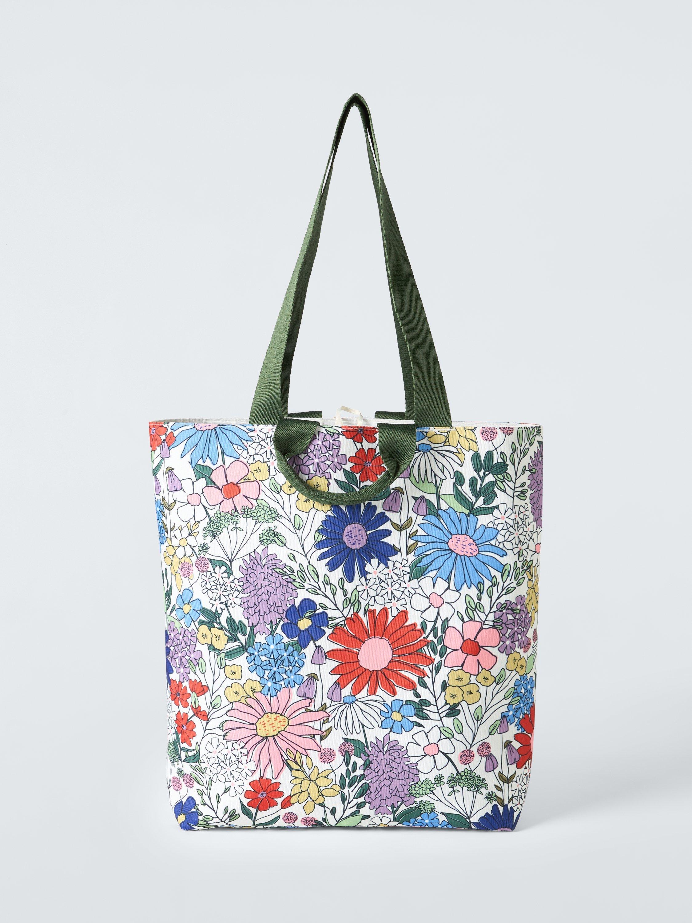 John Lewis wildflowers tote bag multi recycled polyester, imported from the UK