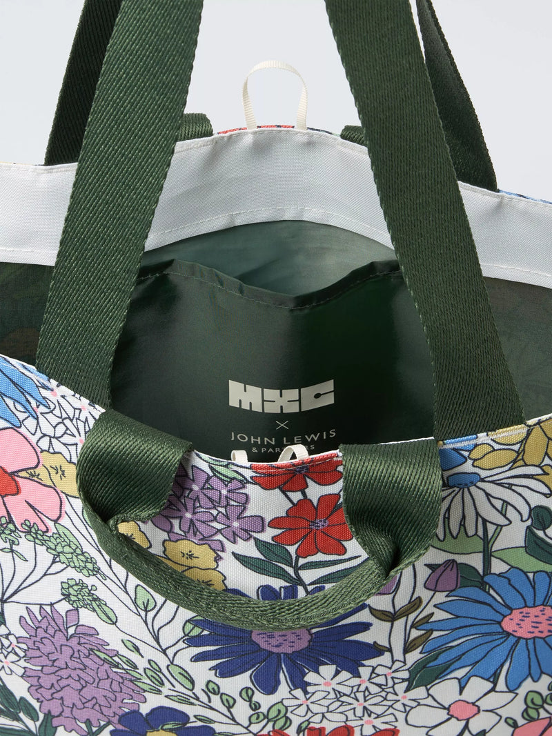John Lewis wildflowers tote bag multi recycled polyester, imported from the UK