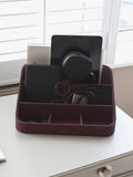 Stackers desk caddy with tray garnet, imported from the UK