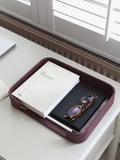 Stackers desk caddy with tray garnet, imported from the UK