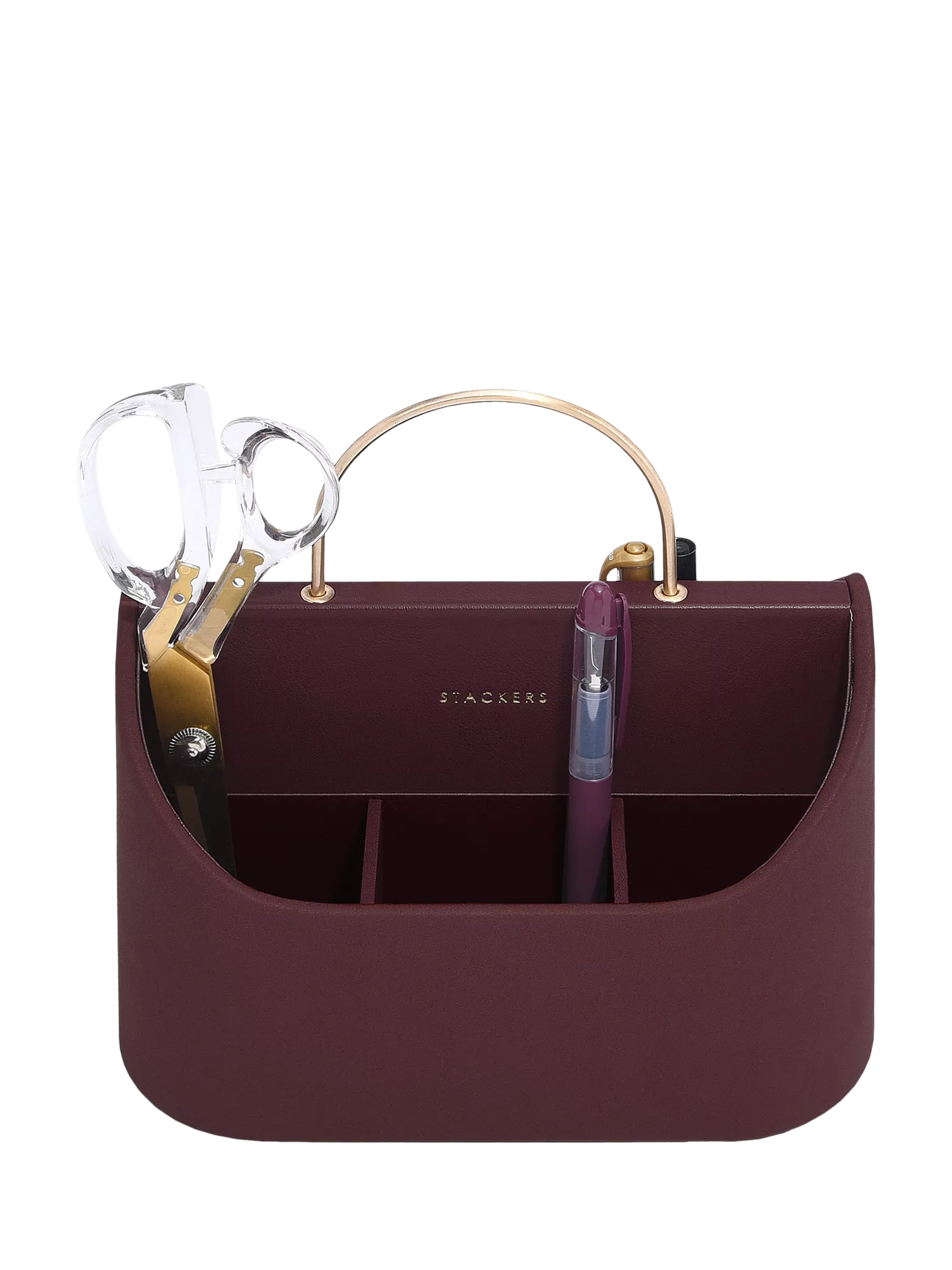 Stackers portable desk caddy garnet (British brand)