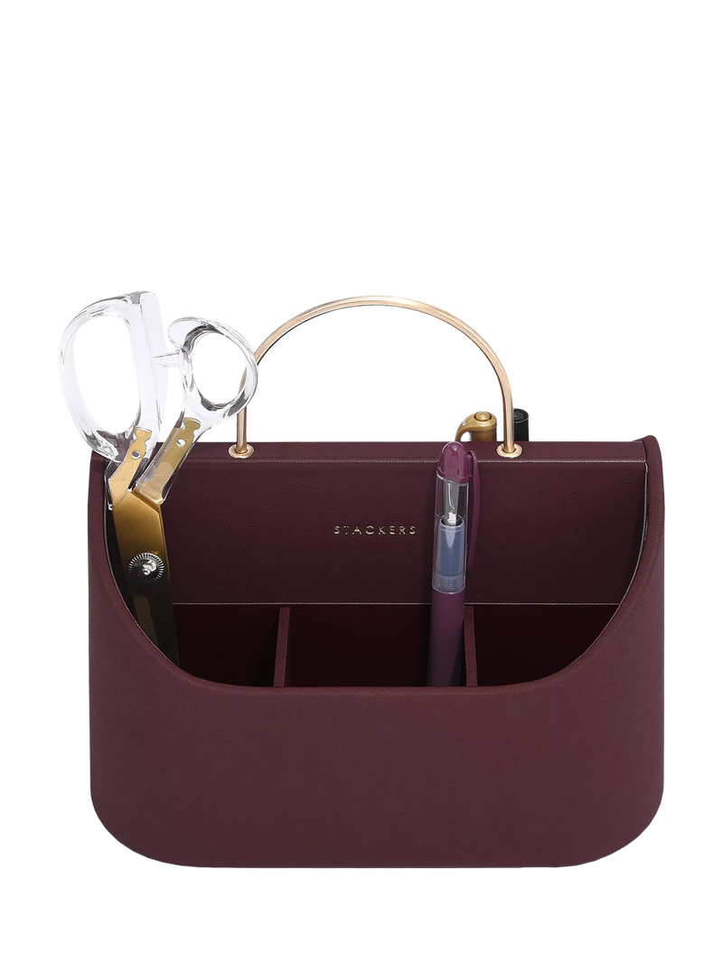 Stackers portable desk caddy garnet (British brand)