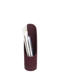 Stackers Magazine Rack garnet faux leather, imported from the UK