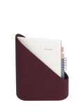 Stackers Magazine Rack garnet faux leather, imported from the UK