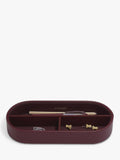 Stackers Magazine Rack garnet faux leather, imported from the UK