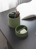 Stackers sage faux leather pen pot, UK version
