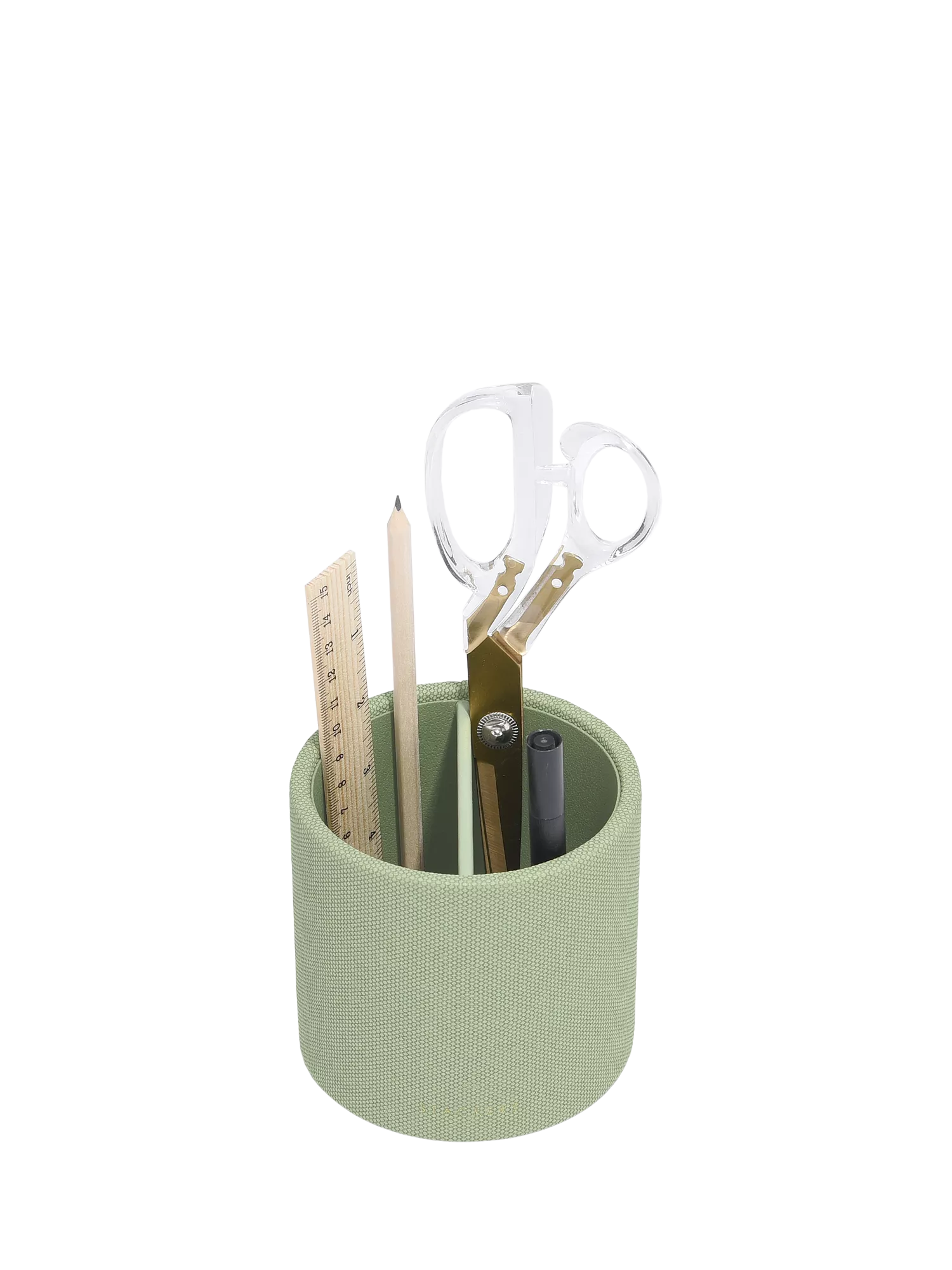Stackers sage faux leather pen pot, UK version