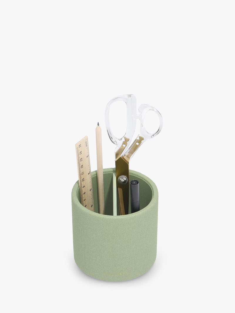 Stackers sage faux leather pen pot, UK version