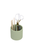 Stackers sage faux leather pen pot, UK version