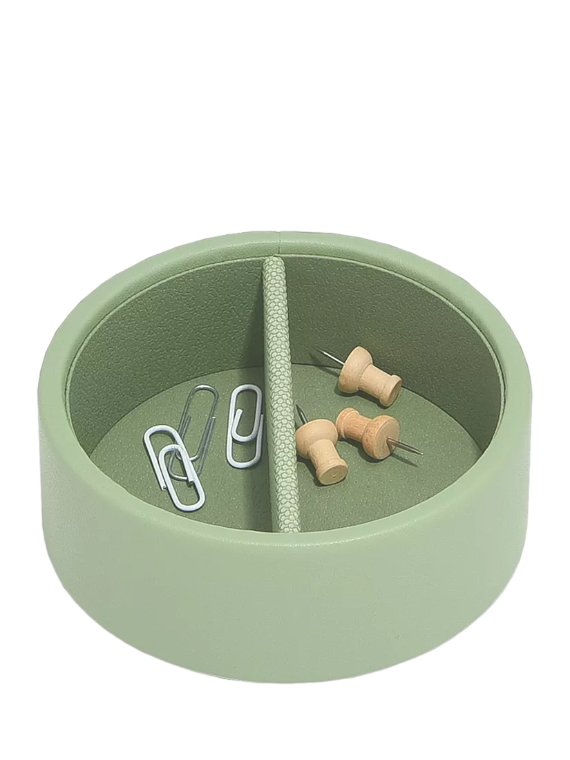 Stackers sage faux leather pen pot, UK version