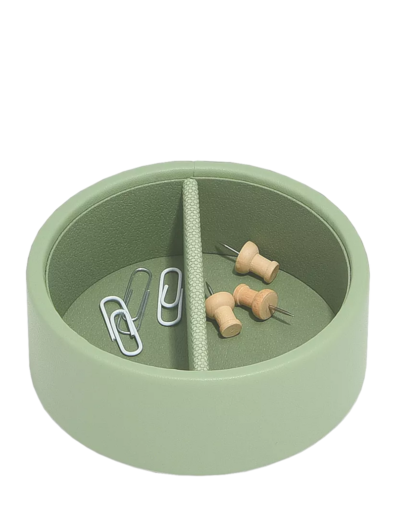 Stackers sage faux leather pen pot, UK version