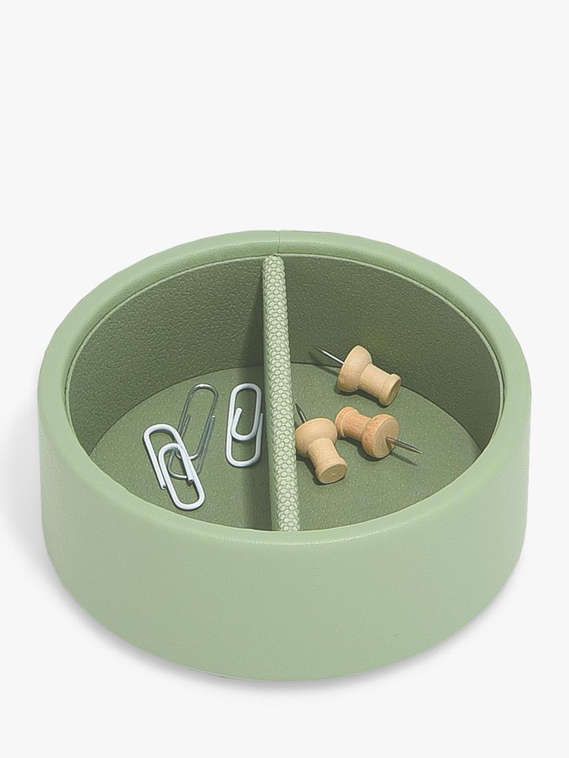 Stackers sage faux leather pen pot, UK version