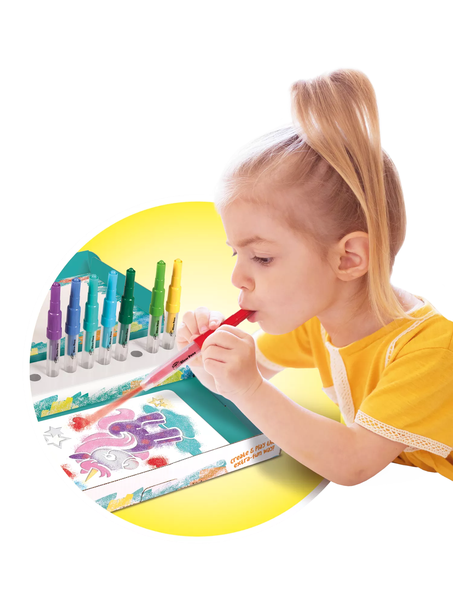 Paint Pop spray art station blow pens and stencils (British brand)