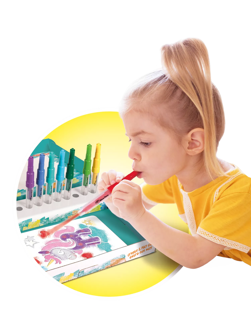 Paint Pop spray art station blow pens and stencils (British brand)