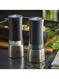 Peugeot electric salt and pepper mills black silver set, UK version