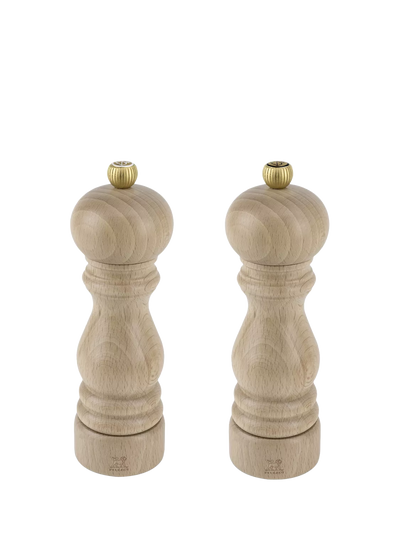 John Lewis Peugeot Paris u'Select Manual Adjustable Beech Wood Salt and Pepper Mills Set of 2 18cm Natural- Buy online at McGrocer