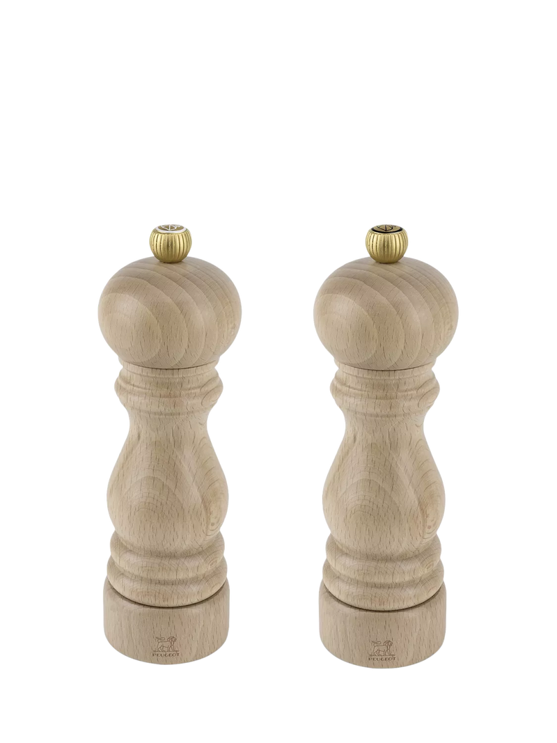 Peugeot salt and pepper mills beech wood set 18cm, UK version