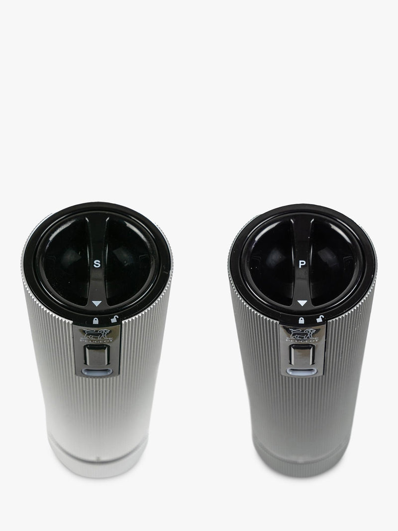 Peugeot electric salt and pepper mill duo 15cm (British brand)