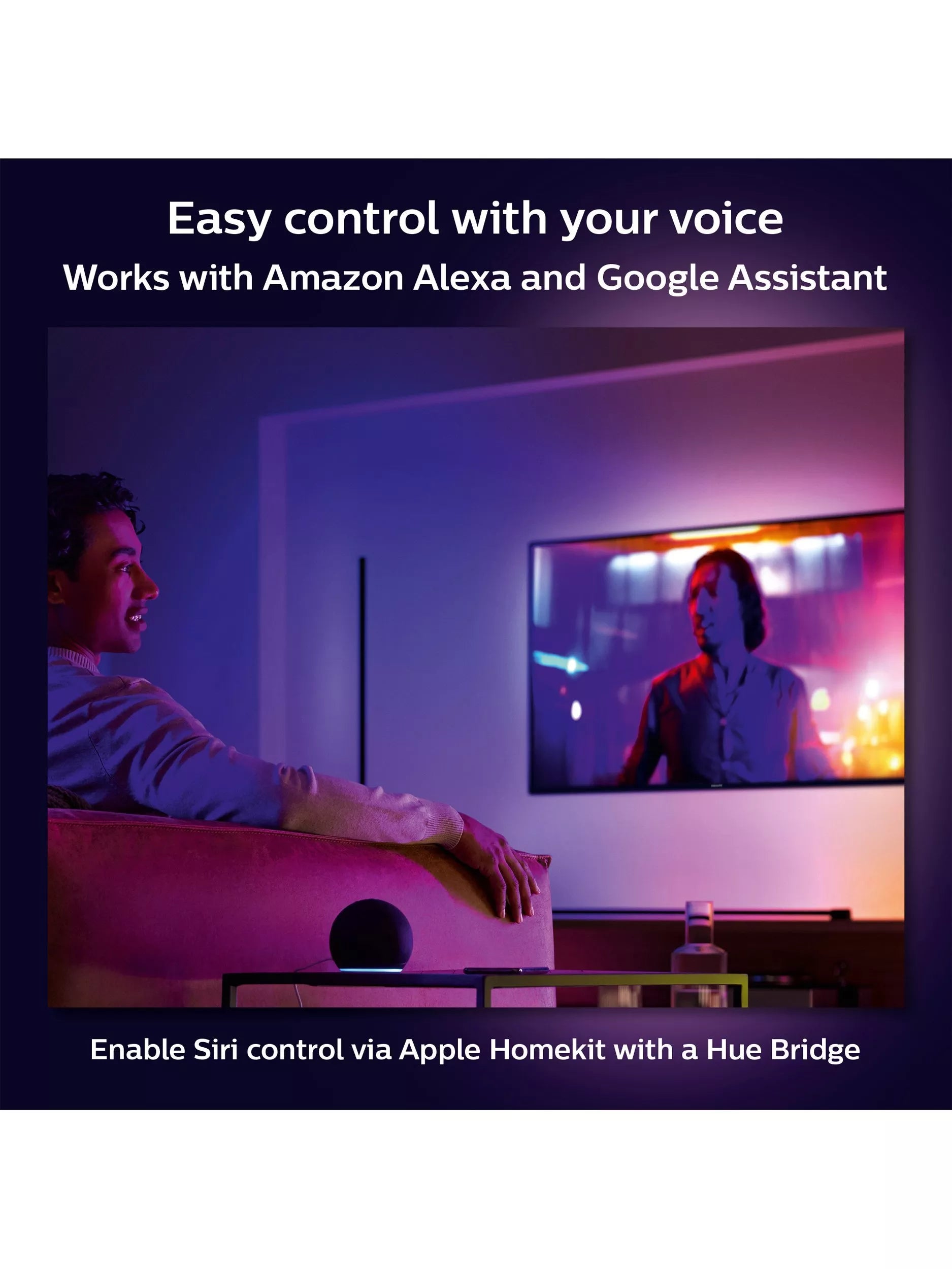 Philips Hue Signe Gradient Floor Lamp black pair, imported from the UK