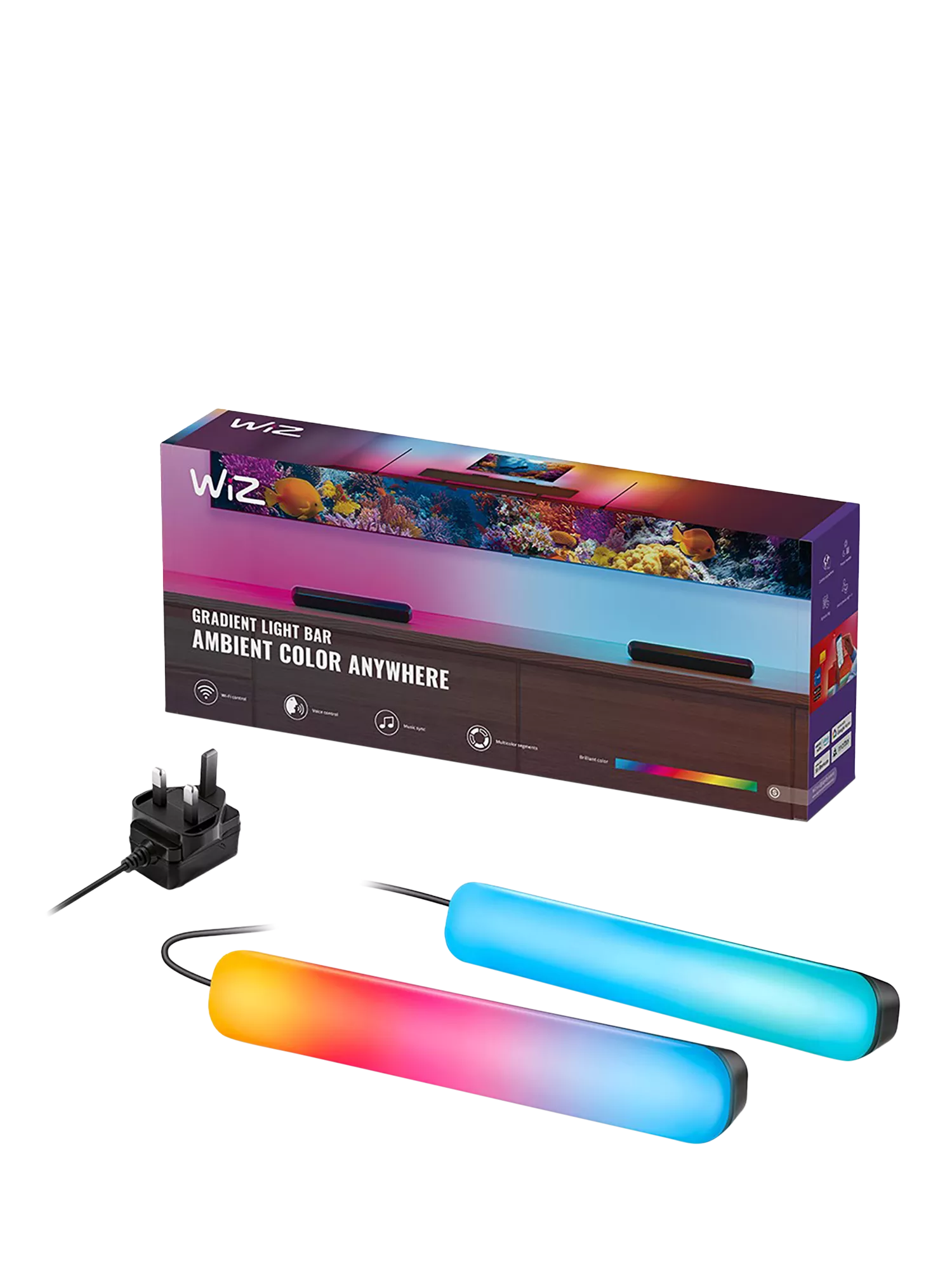 WiZ Gradient Light Bar pack of 2 black (British brand)