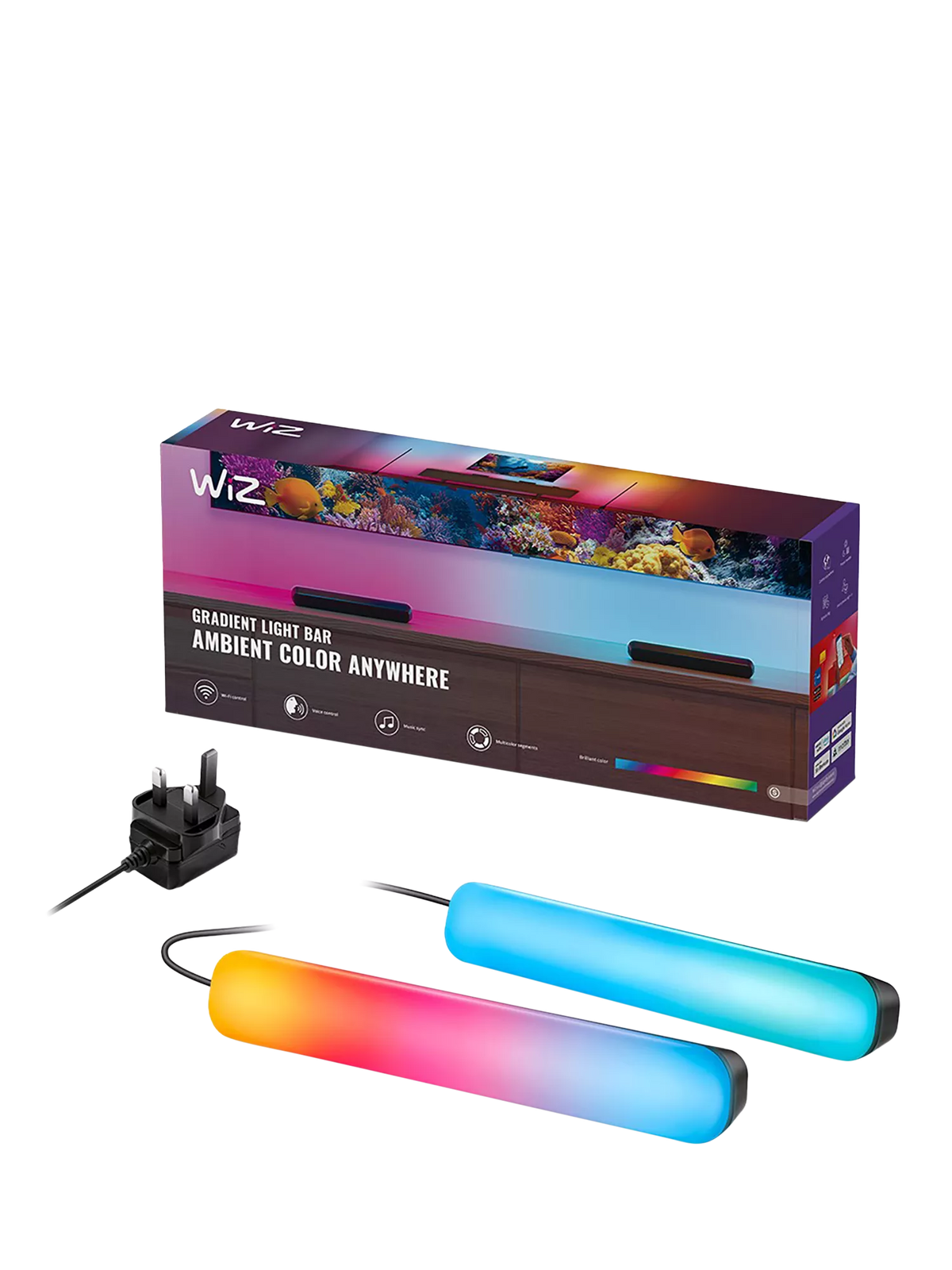 WiZ Gradient Light Bar pack of 2 black (British brand)