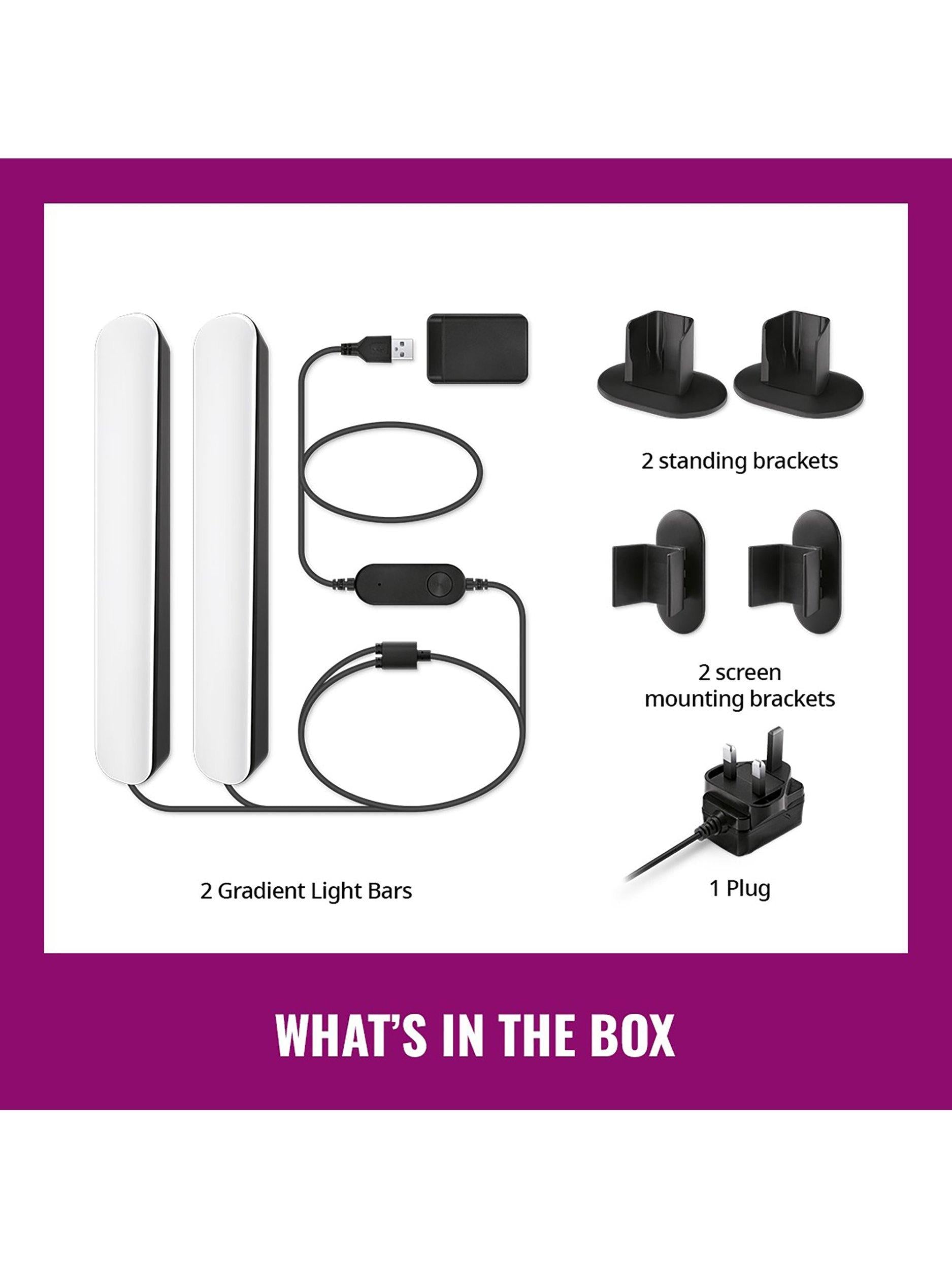 WiZ Gradient Light Bar pack of 2 black (British brand)