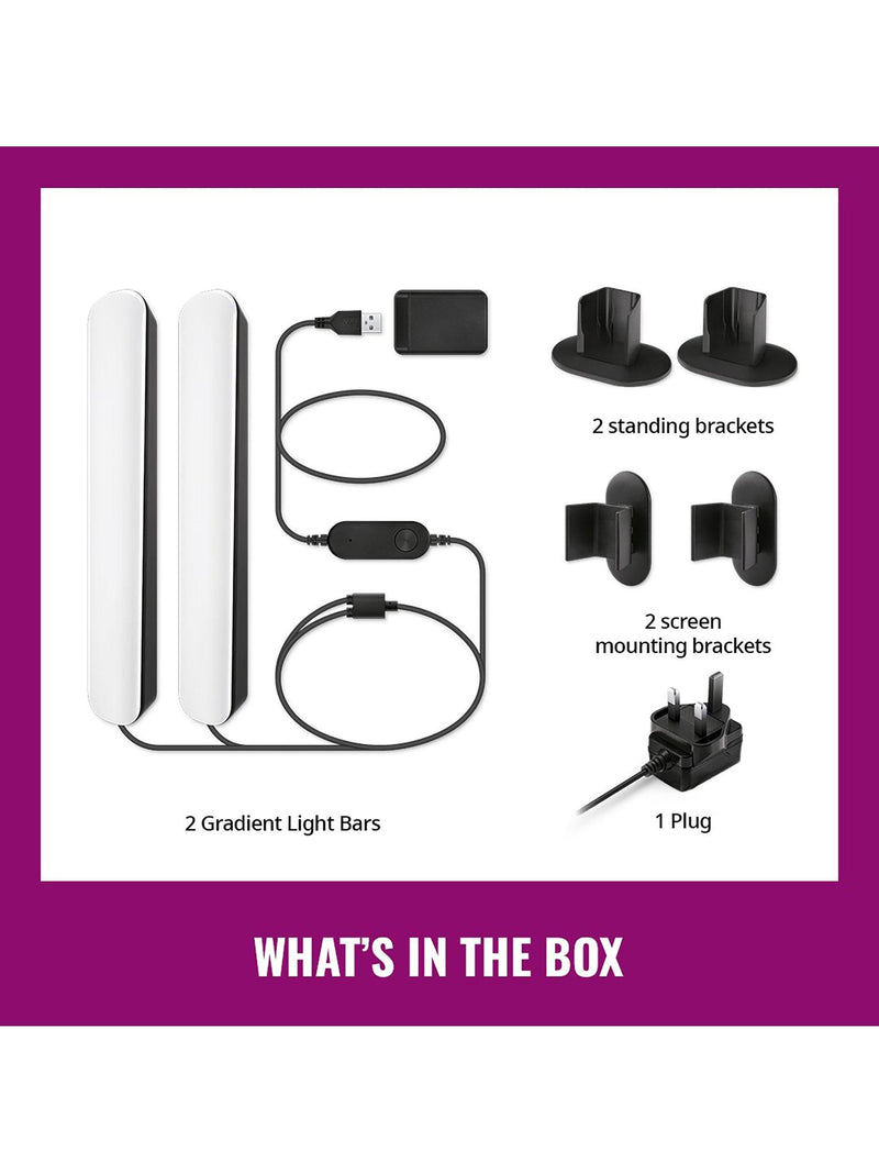 WiZ Gradient Light Bar pack of 2 black (British brand)