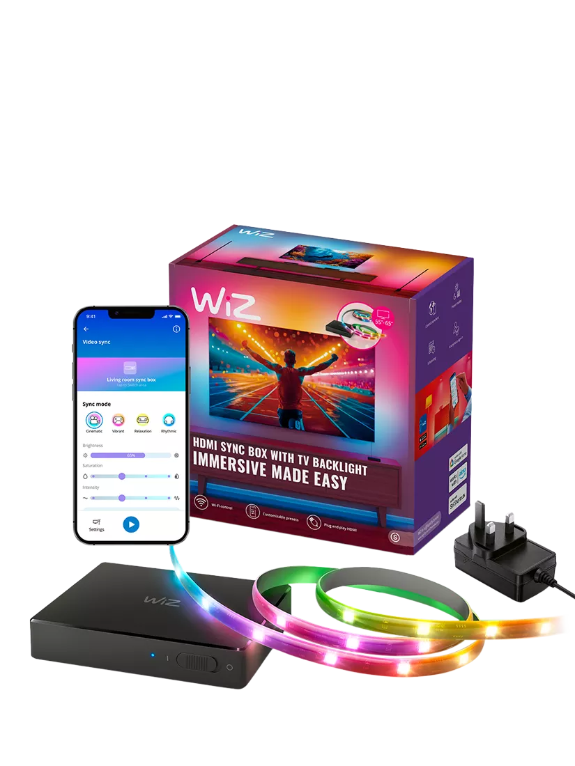 WiZ HDMI Sync Box TV Backlight for 55-65 TVs - British product