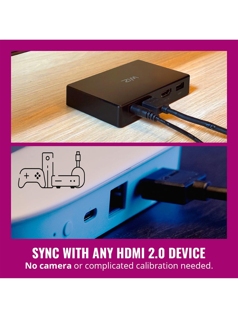 WiZ HDMI Sync Box TV Backlight for 55-65 TVs - British product