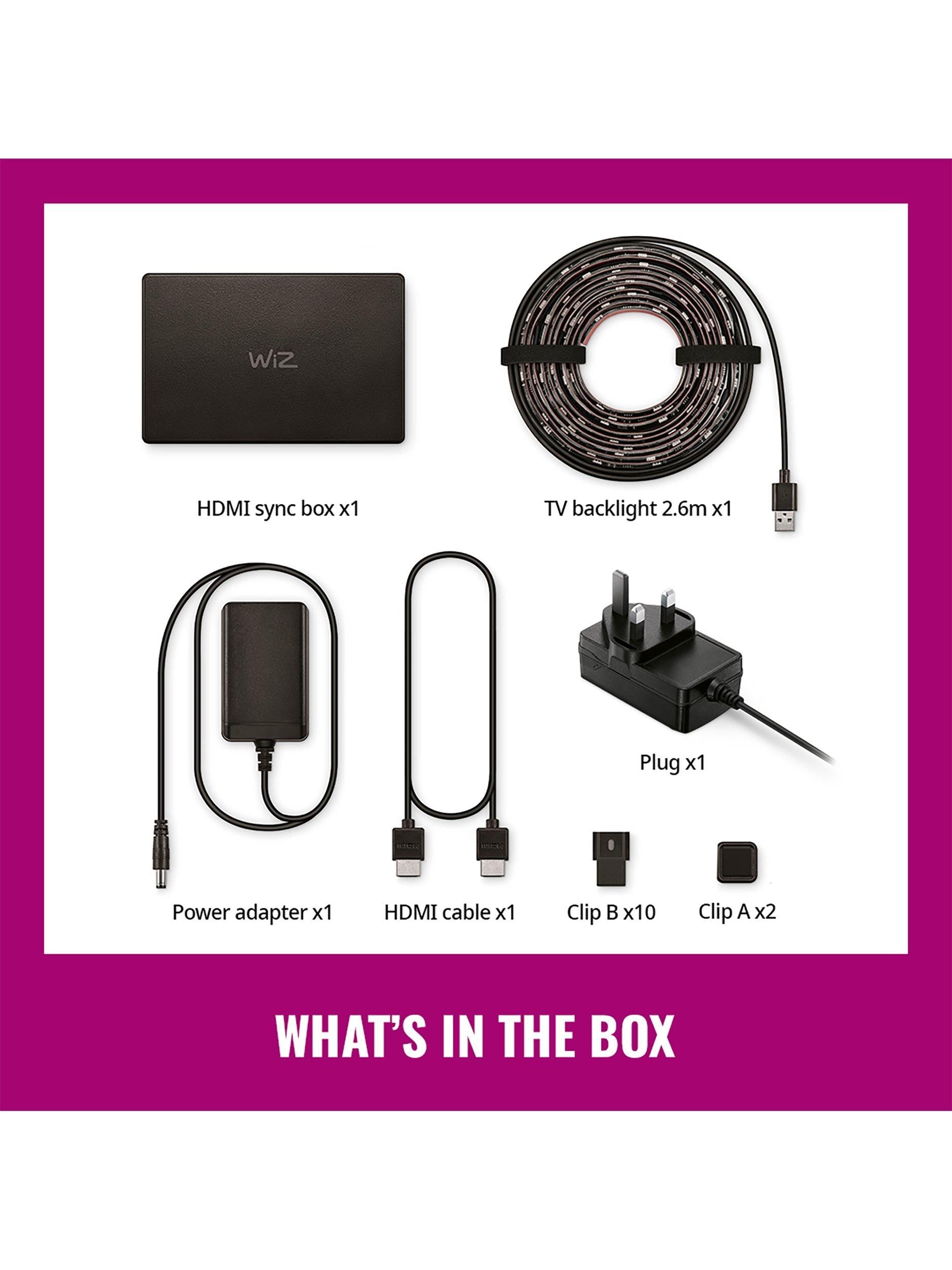 WiZ HDMI Sync Box TV Backlight for 55-65 TVs - British product