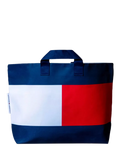 Tommy Hilfiger red white navy stripe tote bag - British product
