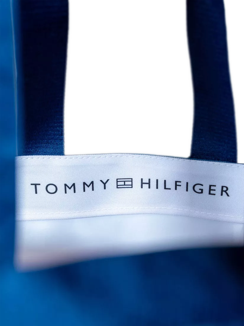 Tommy Hilfiger red white navy stripe tote bag - British product