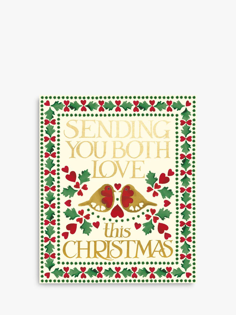Christmas Card with Robin Design and Envelope, Made in UK