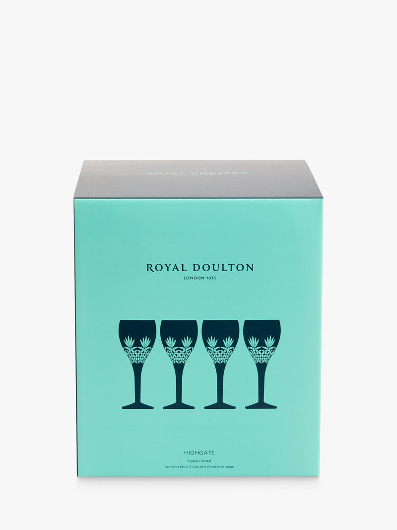 Royal Doulton Highgate cut crystal red wine glasses, UK version