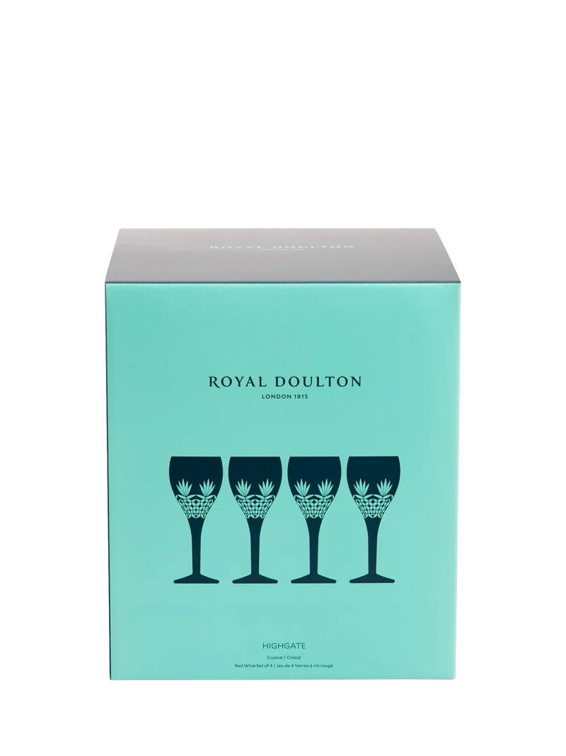 Royal Doulton Highgate cut crystal red wine glasses, UK version