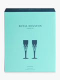 Royal Doulton Ashmere crystal champagne flute set of 2, UK version