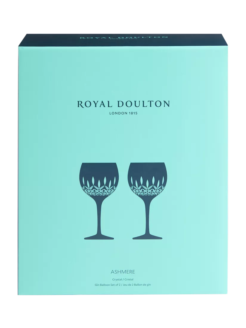 Royal Doulton cut crystal gin balloon glass, 470ml, imported from the UK