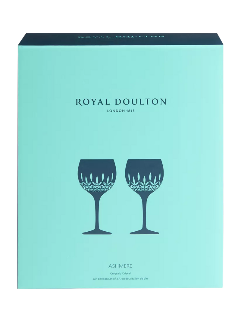 Royal Doulton cut crystal gin balloon glass, 470ml, imported from the UK