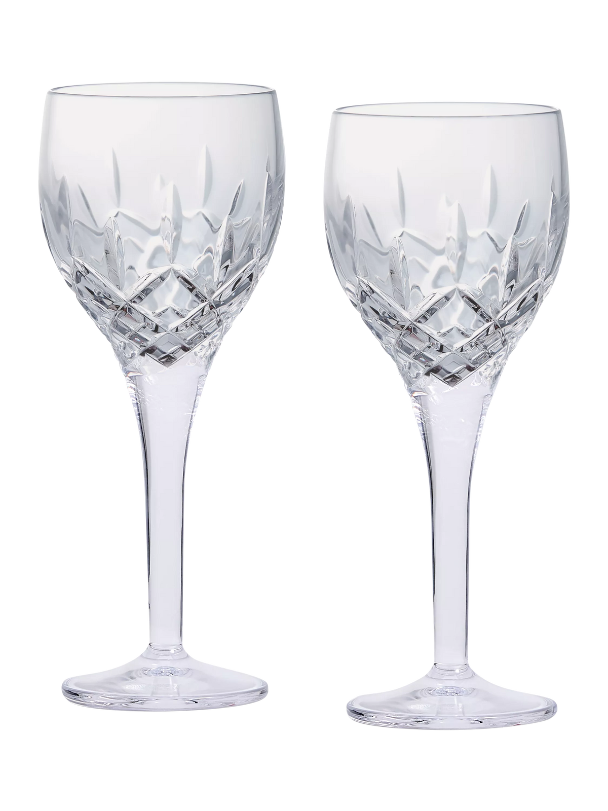 Royal Doulton crystal cut glass wine glasses set of 2, 250ml clear, imported from the UK
