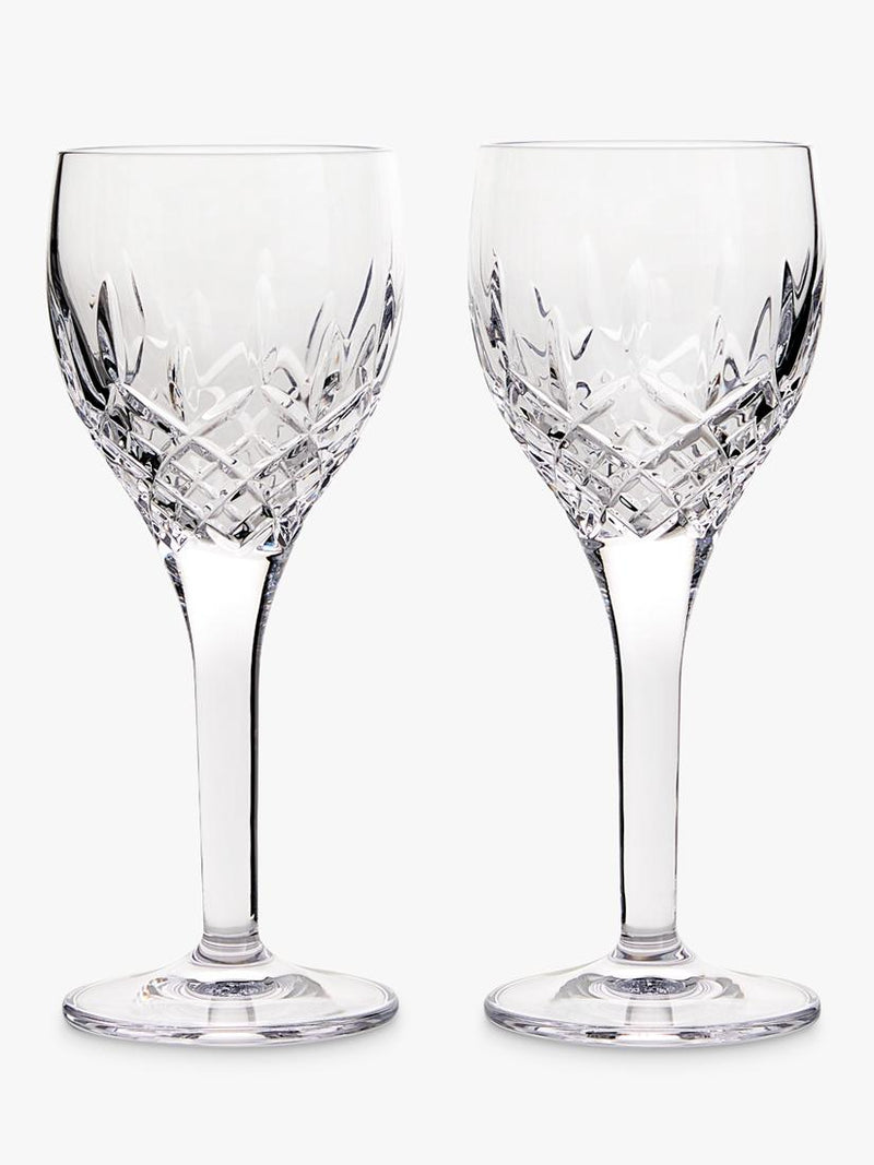 Royal Doulton crystal cut glass wine glasses set of 2, 250ml clear, imported from the UK