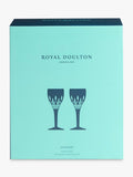Royal Doulton crystal cut glass wine glasses set of 2, 250ml clear, imported from the UK