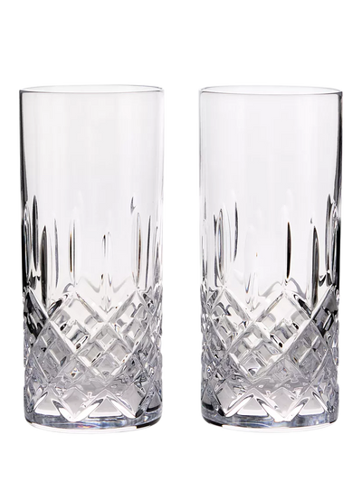 John Lewis Royal Doulton Ashmere Crystal Cut Glass Highball Glasses Set of 2 Clear 320ml- Buy online at McGrocer
