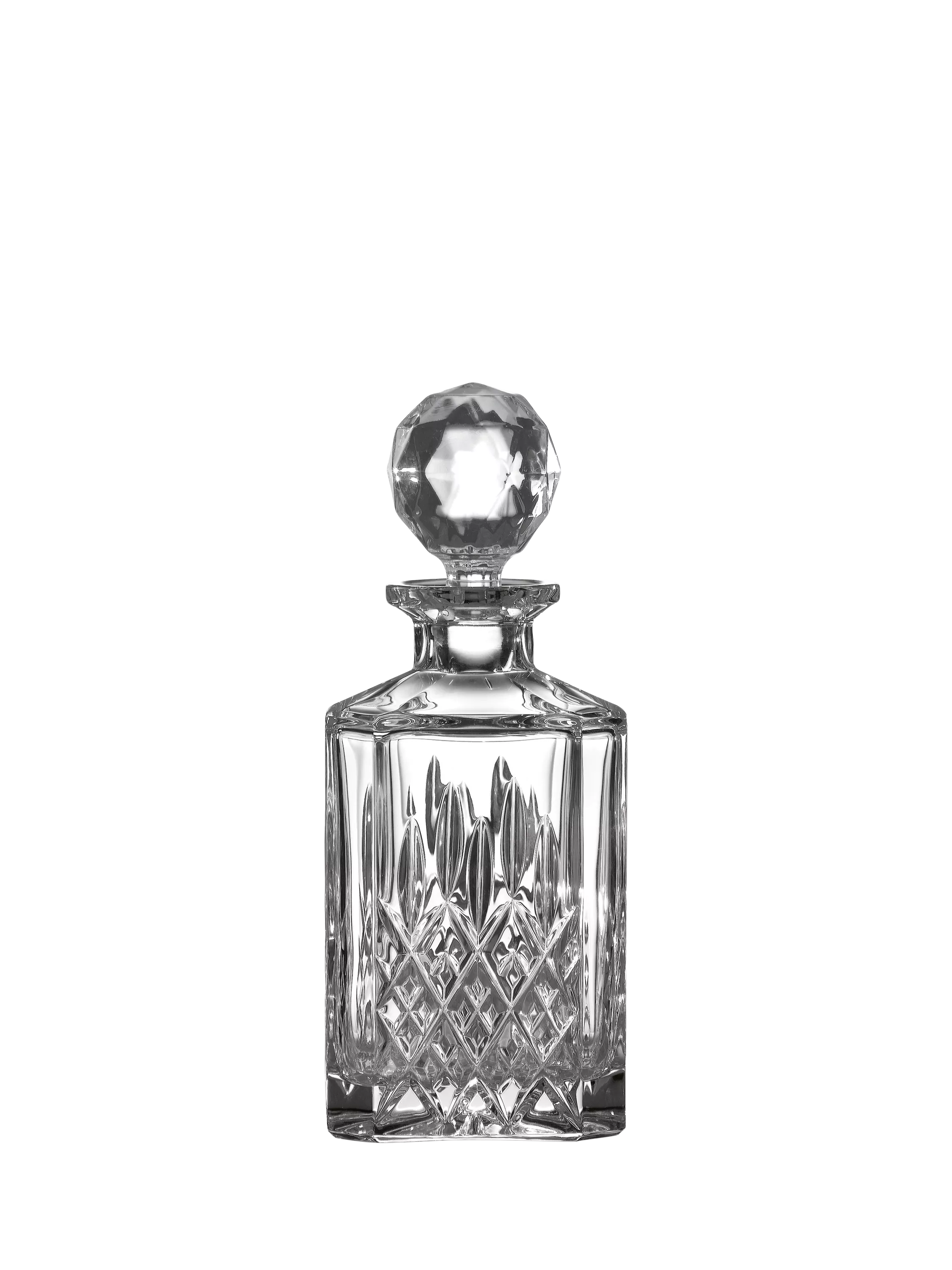 Royal Doulton Ashmere clear square decanter 850ml, imported from the UK