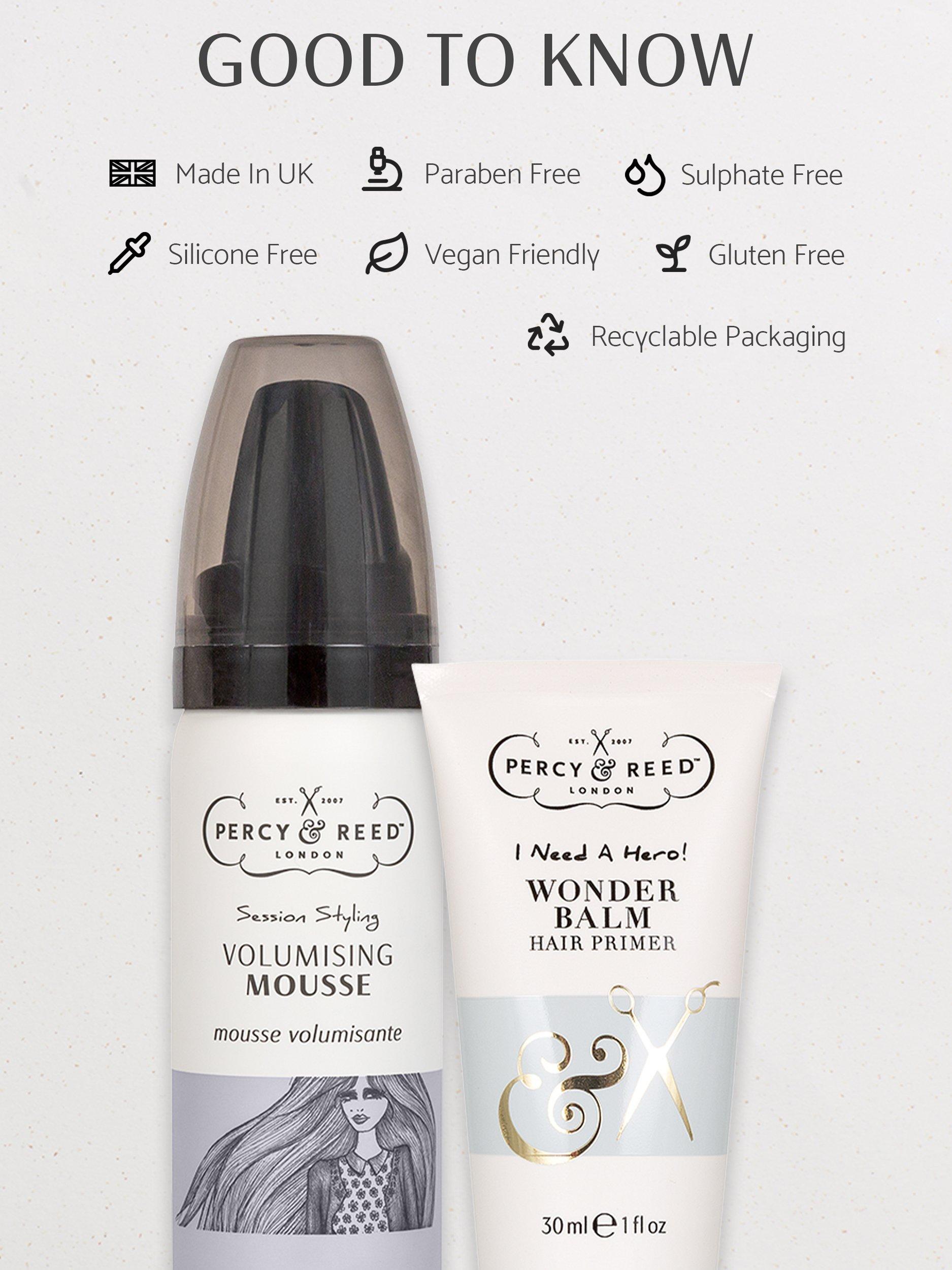 Percy & Reed haircare gift set Wonder Balm and Mousse, imported from the UK